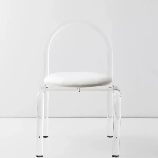 GigiandTom Arch Lucite Accent Chair White