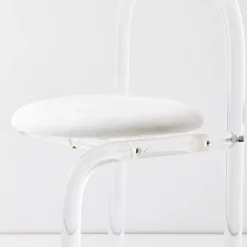 GigiandTom Arch Lucite Accent Chair White