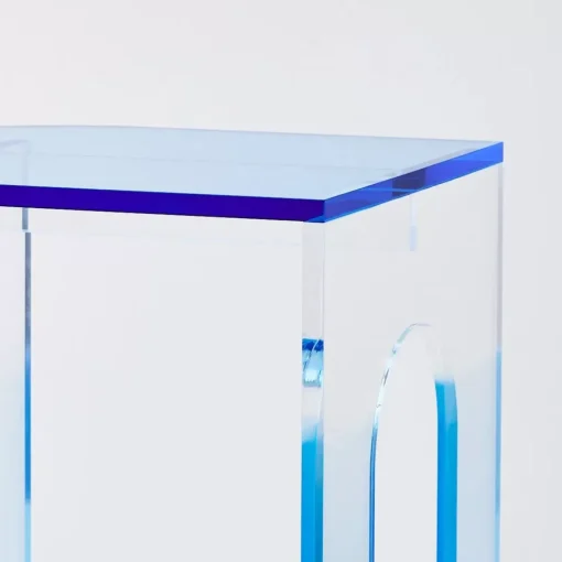 GigiandTom Arched Acrylic Side Table Blue