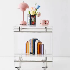 GigiandTom Bauhaus Acrylic Bar Cart Silver