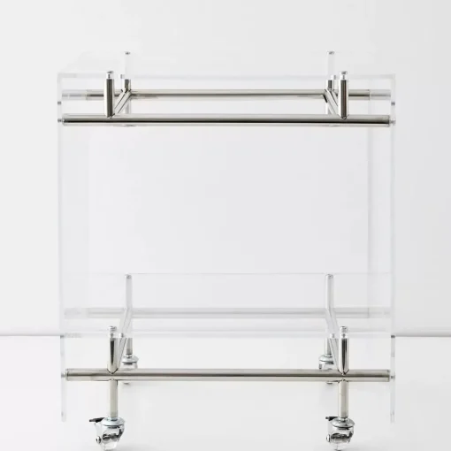 GigiandTom Bauhaus Acrylic Bar Cart Silver