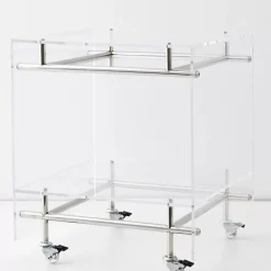 GigiandTom Bauhaus Acrylic Bar Cart Silver