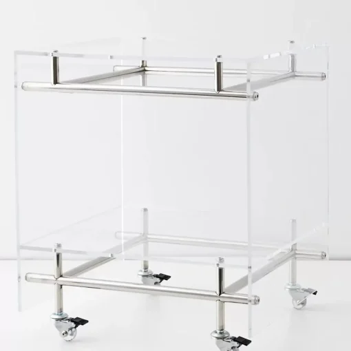 GigiandTom Bauhaus Acrylic Bar Cart Silver