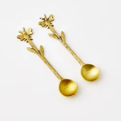 GigiandTom Bee Mine Brass Dessert Tea Spoon Set