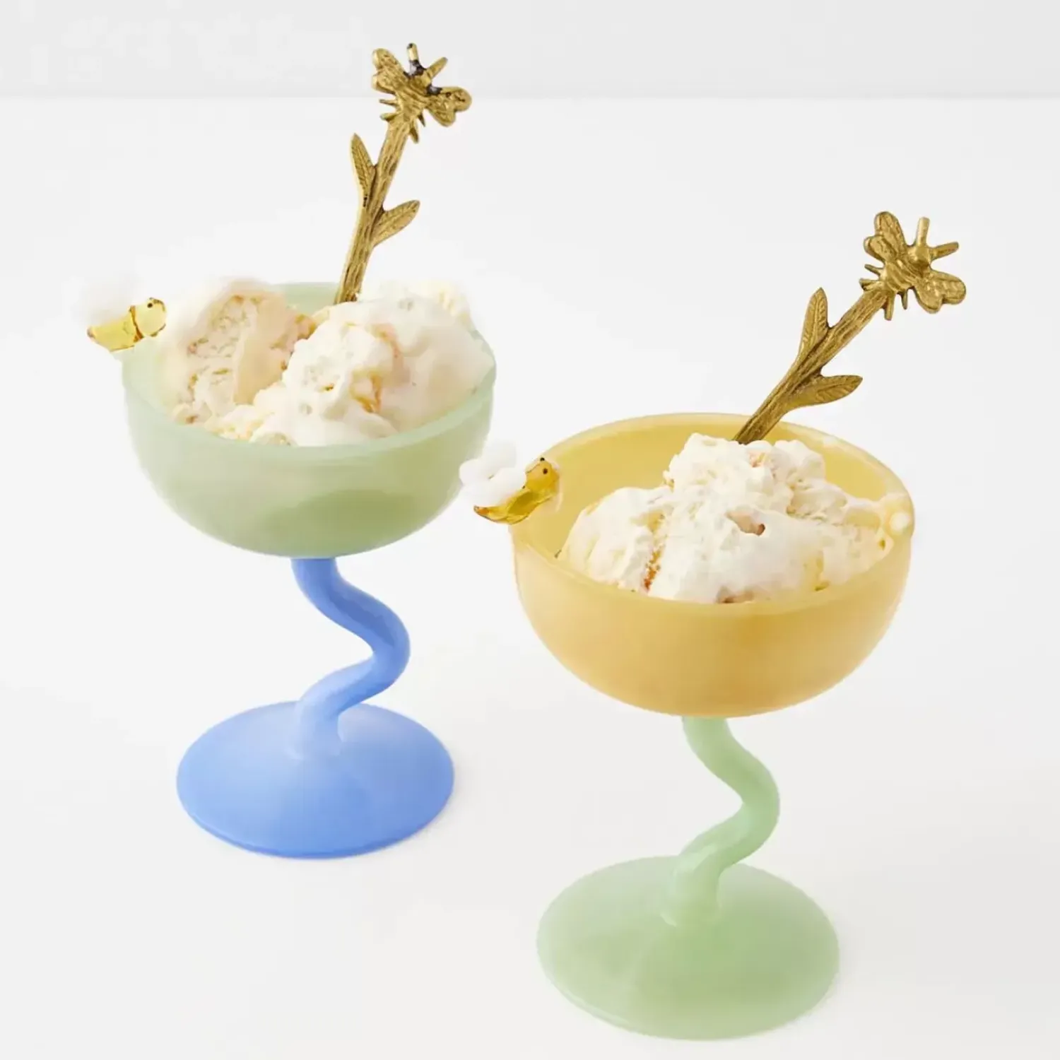 GigiandTom Bee Mine Brass Dessert Tea Spoon Set