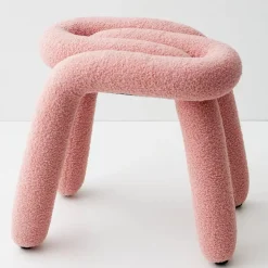 GigiandTom Berber Stool Boucle Pink