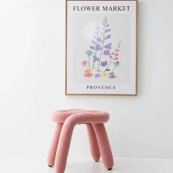 GigiandTom Berber Stool Boucle Pink