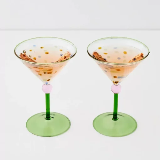 GigiandTom Bijoux Martini Cocktail Glass Set