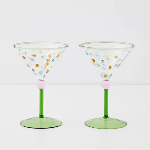 GigiandTom Bijoux Martini Cocktail Glass Set