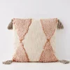 GigiandTom Boho Cotton Cushion With Insert Nude/Pink
