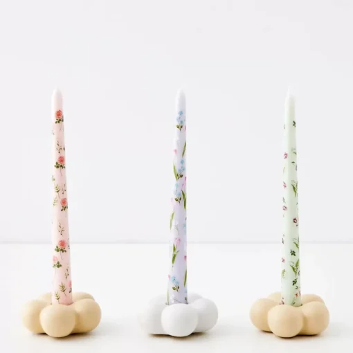 GigiandTom Bouquet Soy Taper Candle 4 Pack Lilac