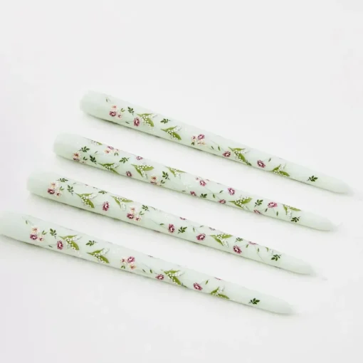 GigiandTom Bouquet Soy Taper Candle 4 Pack Sage