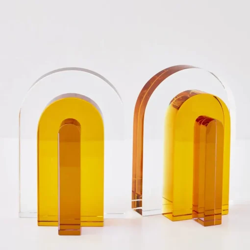 GigiandTom Bow Crystal Bookends Amber Purple