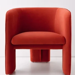 GigiandTom Bower Velvet Accent Chair Red