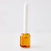 GigiandTom Briolette Crystal Taper Candle Holder Amber