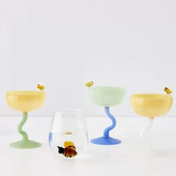 GigiandTom Bumble Cocktail Glass Green/Blue