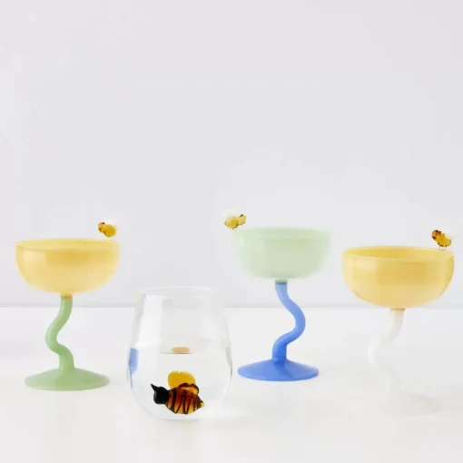 GigiandTom Bumble Cocktail Glass Green/Blue