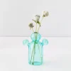GigiandTom Cactus Medium Coloured Glass Vase Teal