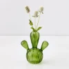 GigiandTom Cactus Small Coloured Glass Vase Green
