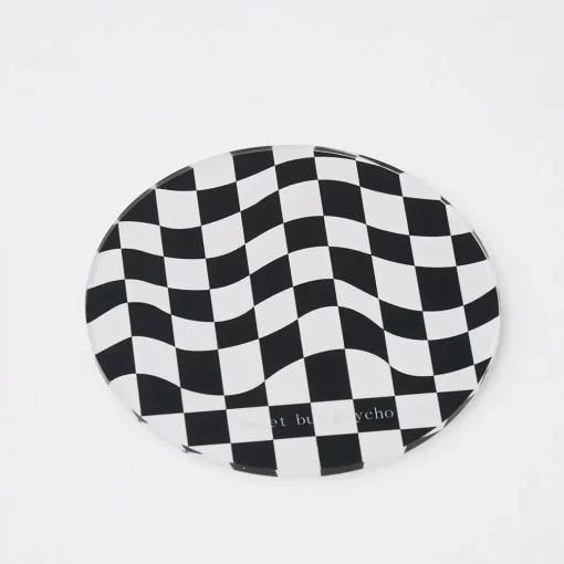 GigiandTom Check Acrylic Coaster Black