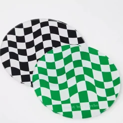 GigiandTom Check Acrylic Coaster Black