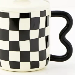 GigiandTom Check Ceramic Mug Black/White