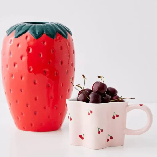GigiandTom Cherry Ceramic Mug Pink