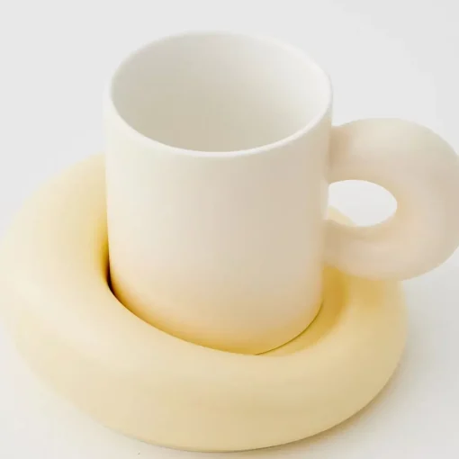 GigiandTom Cloud Ceramic Mug Set Yellow