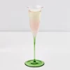 GigiandTom Coloured Bloom Champagne Glass Pink