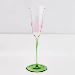 GigiandTom Coloured Bloom Champagne Glass Pink
