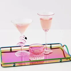 GigiandTom Crystal Cut Glass Tumbler Pink