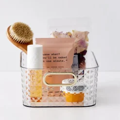GigiandTom Bathroom Storage*Crystal Cut Storage Container Clear