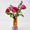 GigiandTom Cushion Crystal Cut Coloured Vase Amber