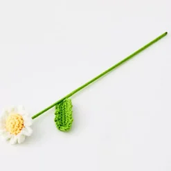 GigiandTom Daffodil Hand Knitted Crochet Flower White