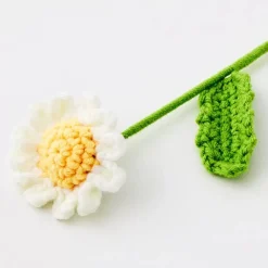 GigiandTom Daffodil Hand Knitted Crochet Flower White