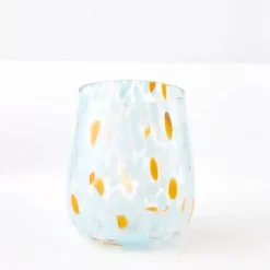 GigiandTom Dotted Glass Tumbler Blue/Orange