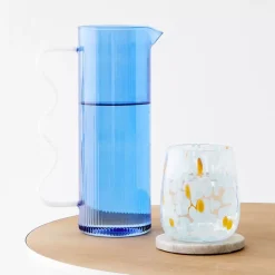 GigiandTom Dotted Glass Tumbler Blue/Orange