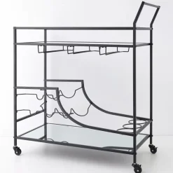 GigiandTom Double Decker Bar Cart Black