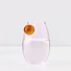 GigiandTom Droplet Glass Tumbler Set Pink