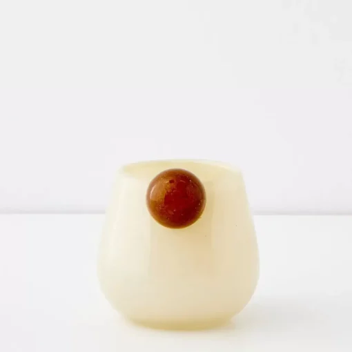 GigiandTom Droplet Small Coloured Glass Vase Yellow