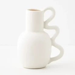 GigiandTom Grecian Ceramic Urn Vase White