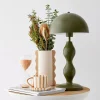 GigiandTom Hourglass Metal Table Lamp Olive