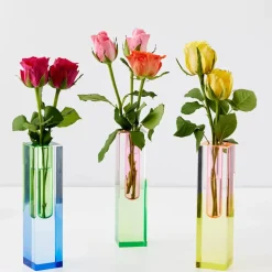 GigiandTom Kaleidoscope Ombre Acrylic Vase Navy/Green