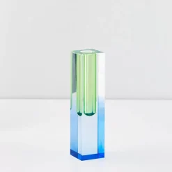 GigiandTom Kaleidoscope Ombre Acrylic Vase Navy/Green