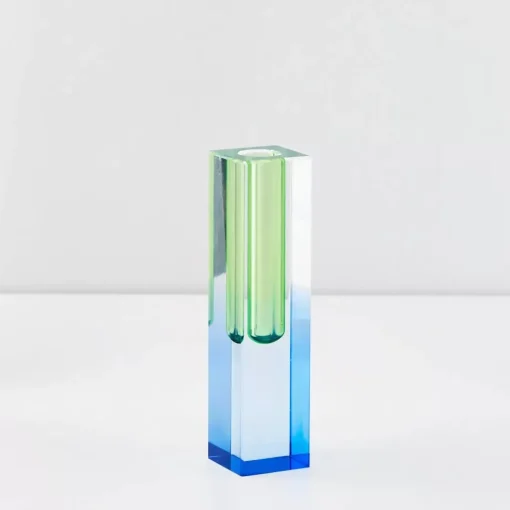 GigiandTom Kaleidoscope Ombre Acrylic Vase Navy/Green