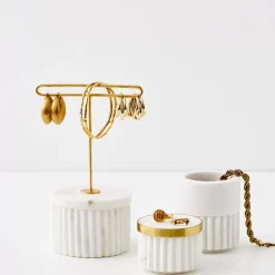 GigiandTom Jewellery Organisation*Keepsake 2 Piece Marble Jewellery Stand