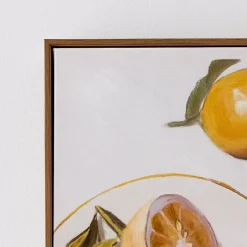 GigiandTom Lemon Slices Framed Canvas Oil Painting
