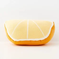 GigiandTom Lemon Yellow Cotton Cushion