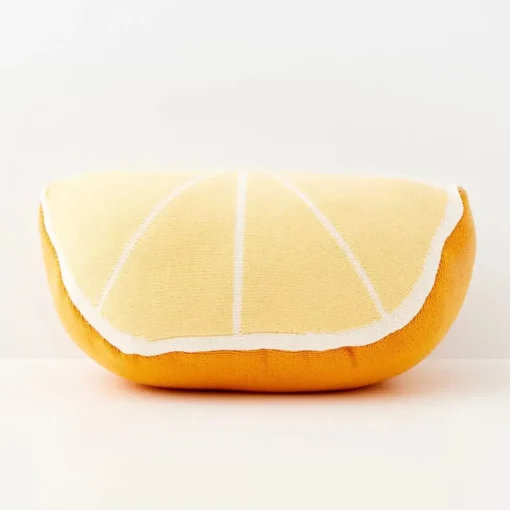 GigiandTom Lemon Yellow Cotton Cushion