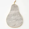 GigiandTom Lux Pear Marble & Brass Charcuterie Board